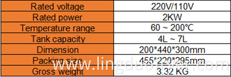 single tank electric fryer product details